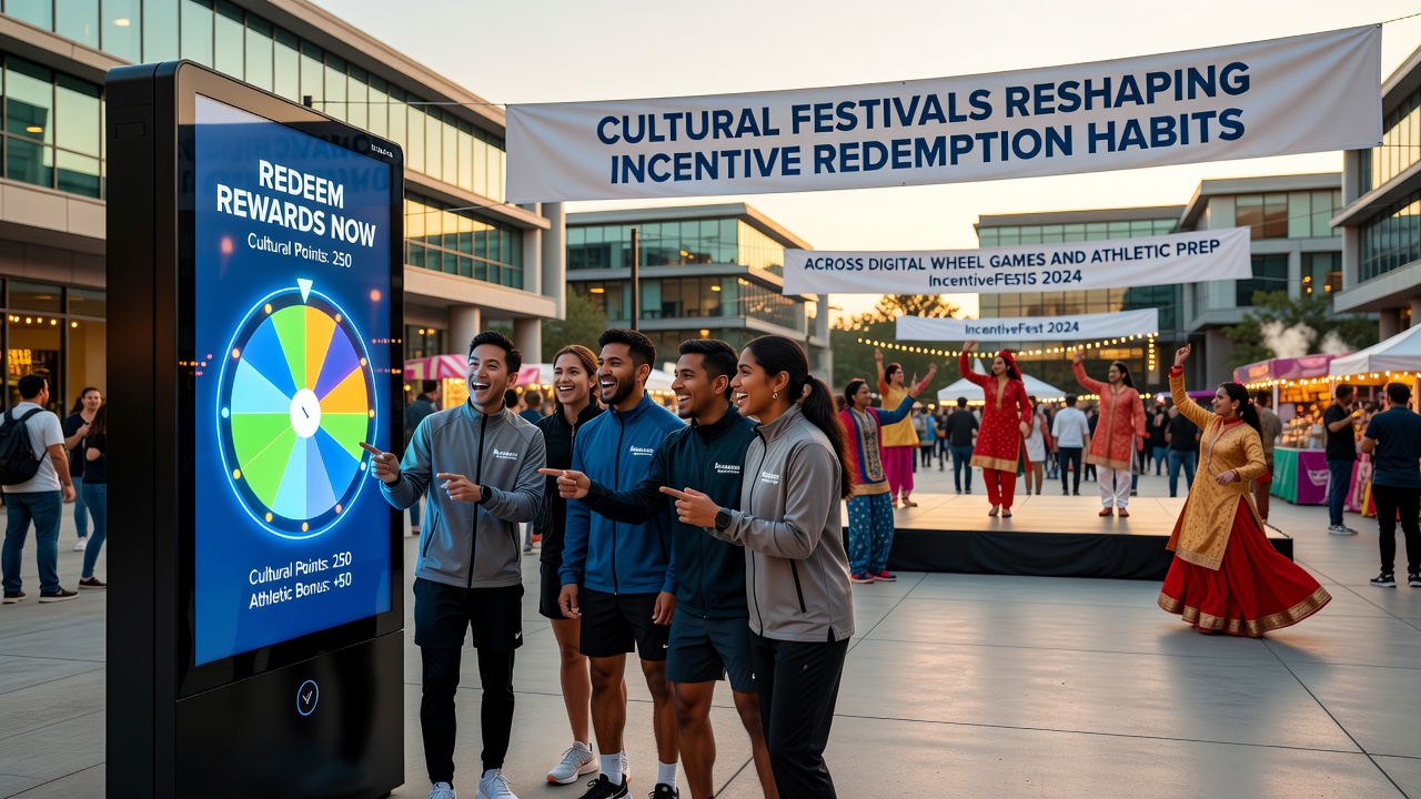 Users engaging with athletic prediction features on mobile devices amid festival settings