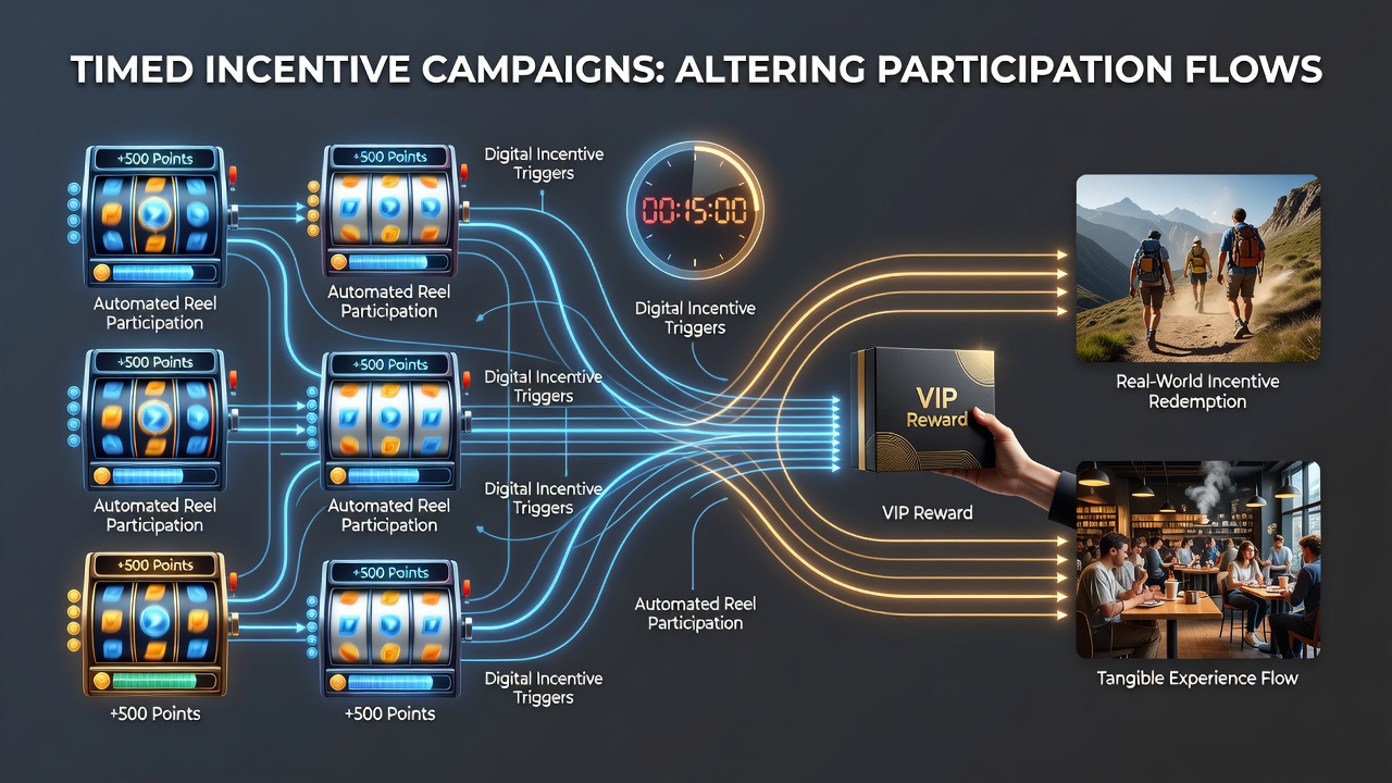 Analytics dashboard displaying participation flow metrics between reel games and live dealer tables