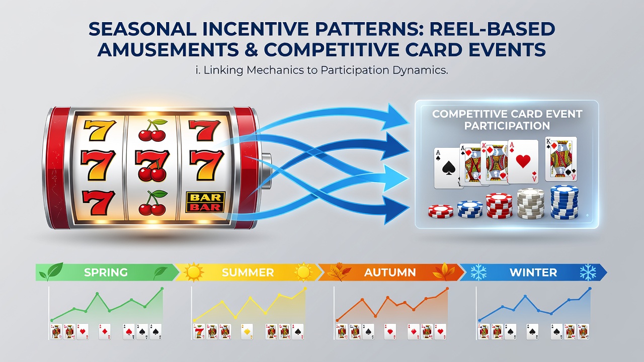Analytics dashboard displaying seasonal bonus redemptions connecting slot play to poker tournament entries on portable devices