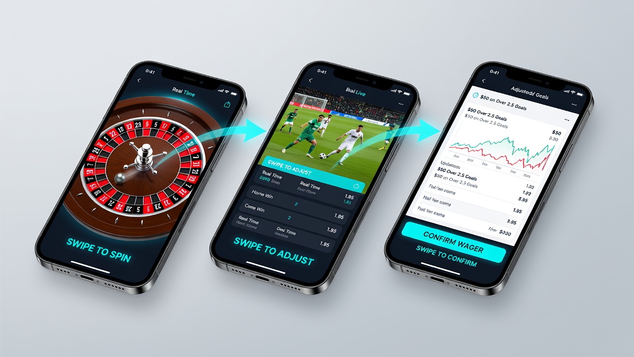 Touchscreen Gestures Bridge Roulette Spins and Real-Time Sports Wager Tweaks on Mobile Apps
